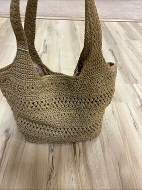 Lina Handwoven Crochet Tote in Tan